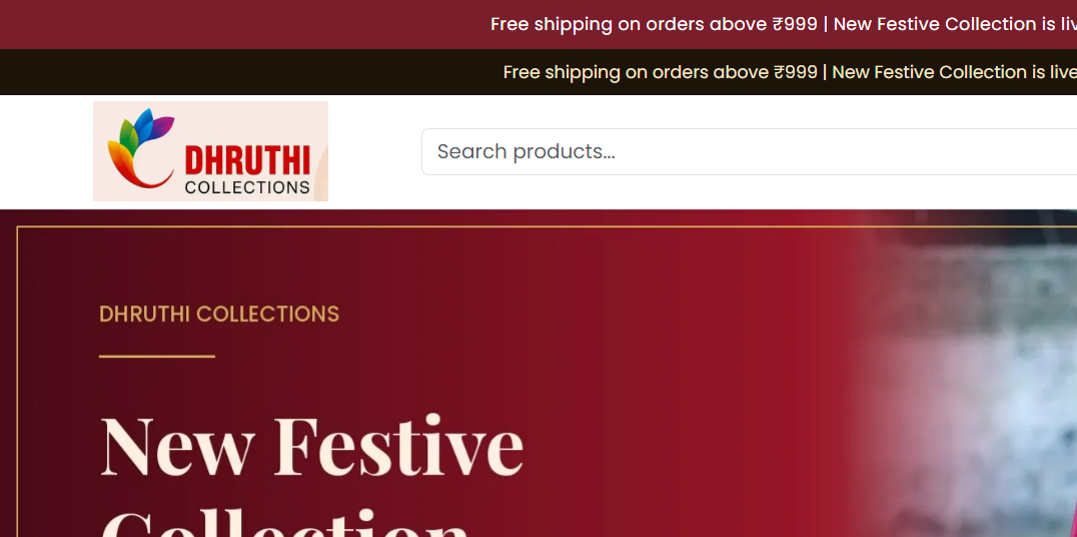 Dhruthi Collections storefront